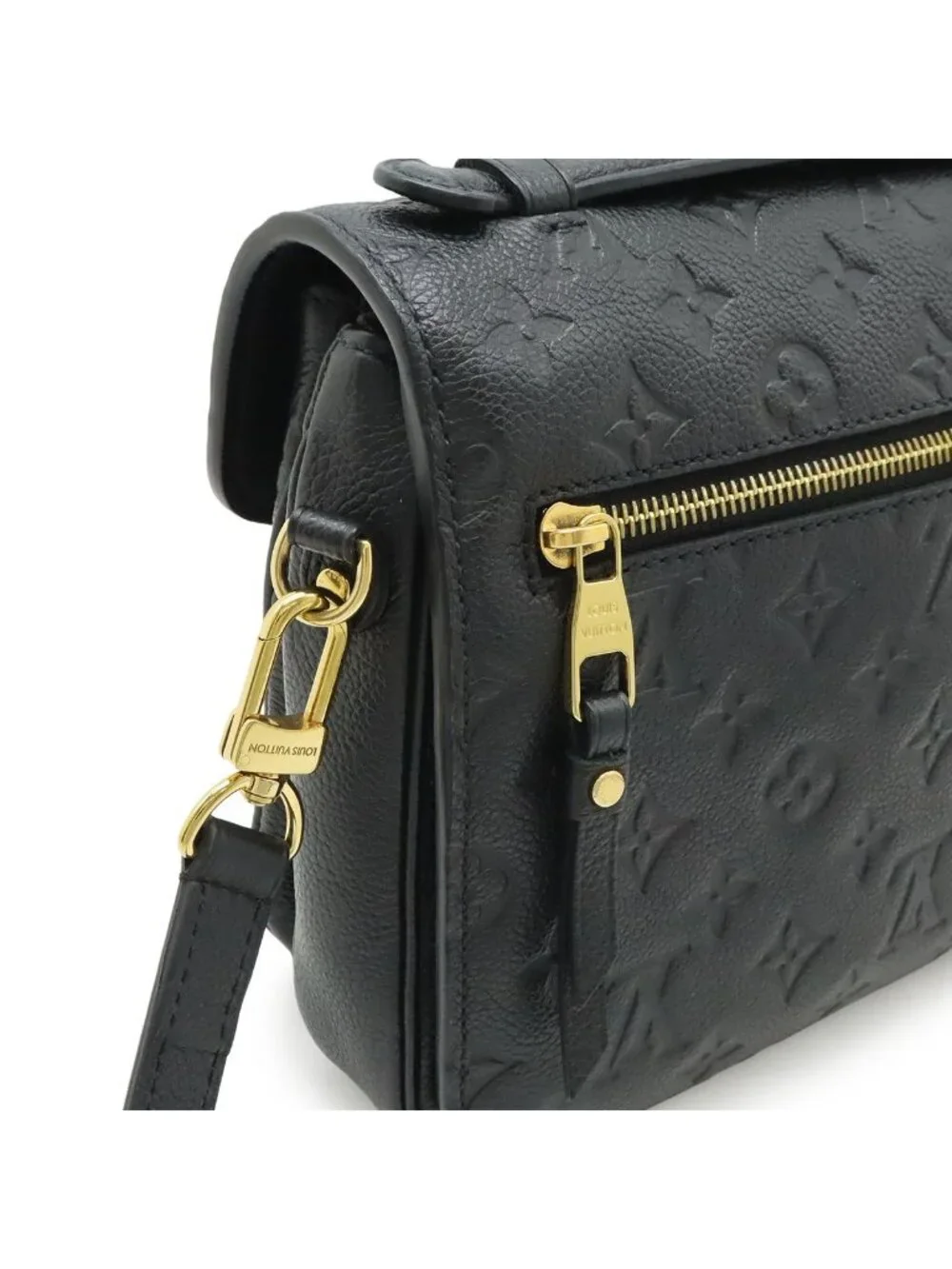 Louis Vuitton Monogram Empreinte Pochette Metis MM Handbag Clutch 2-Way Noir